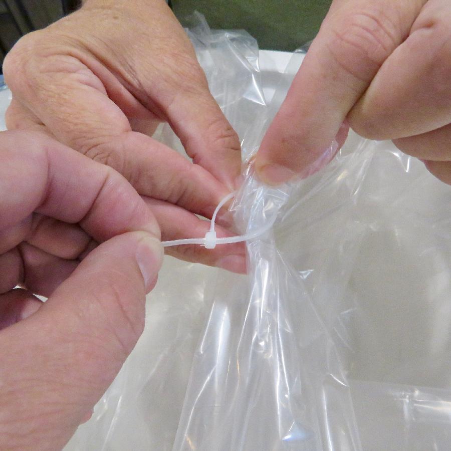 Attaching Liners Together with Zip-Ties