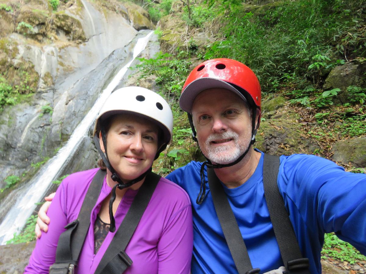 A Great Time Ziplining in Costa Rica by a Waterfall