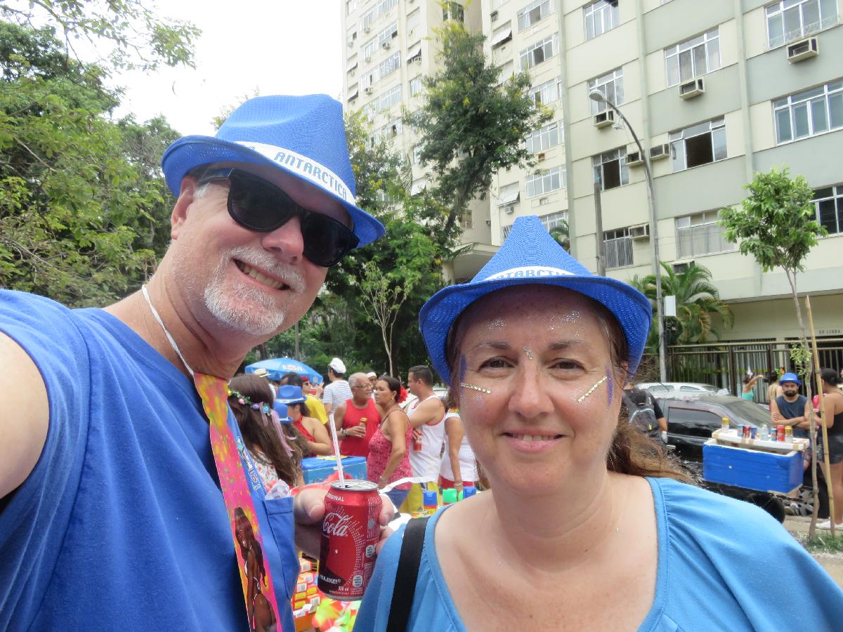 Having Fun at a Rio Canival Street Party after the Parade
