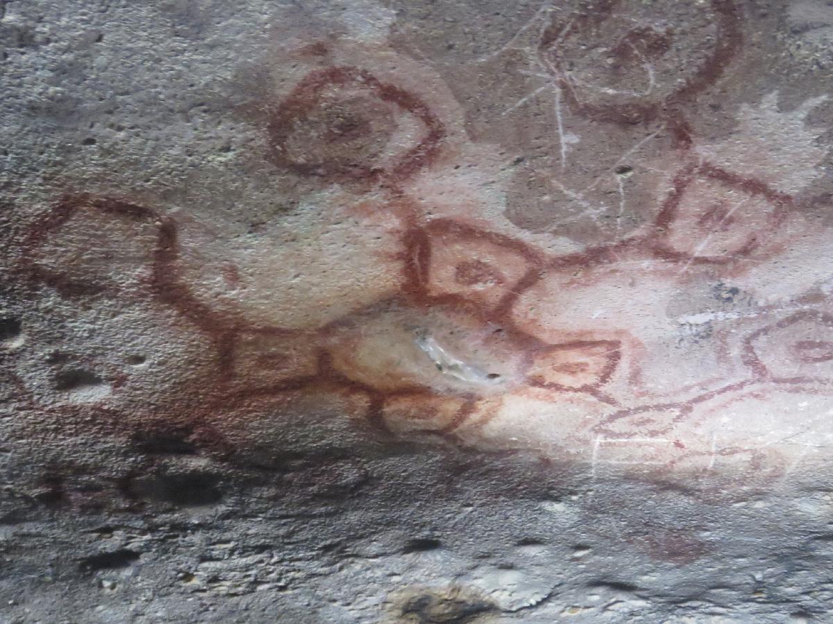 Petroglyphs at Fontein Cave in Aruba's National Park