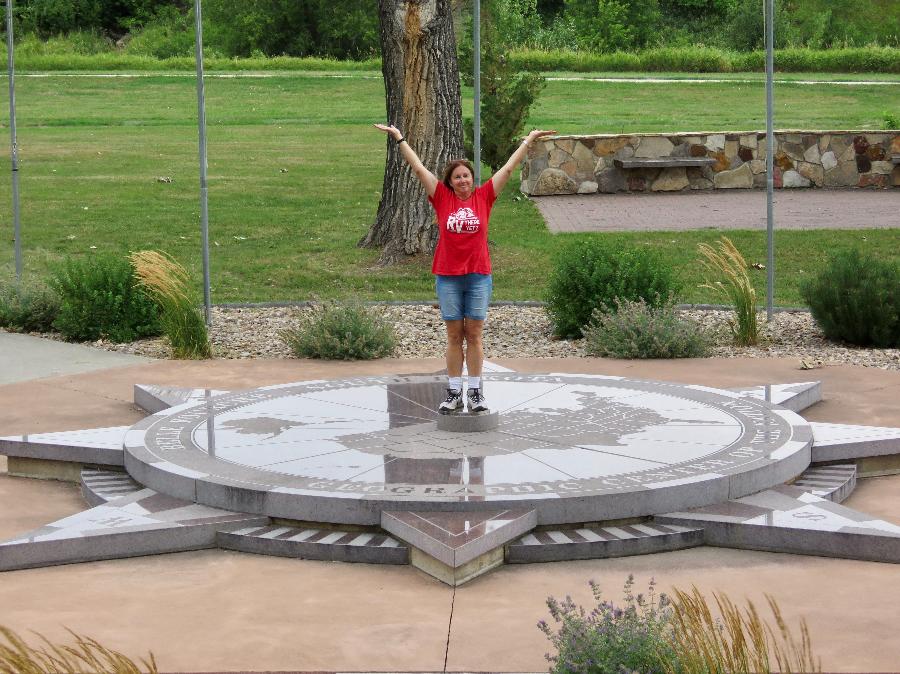 Standing in the Geographic Center of the United States of America