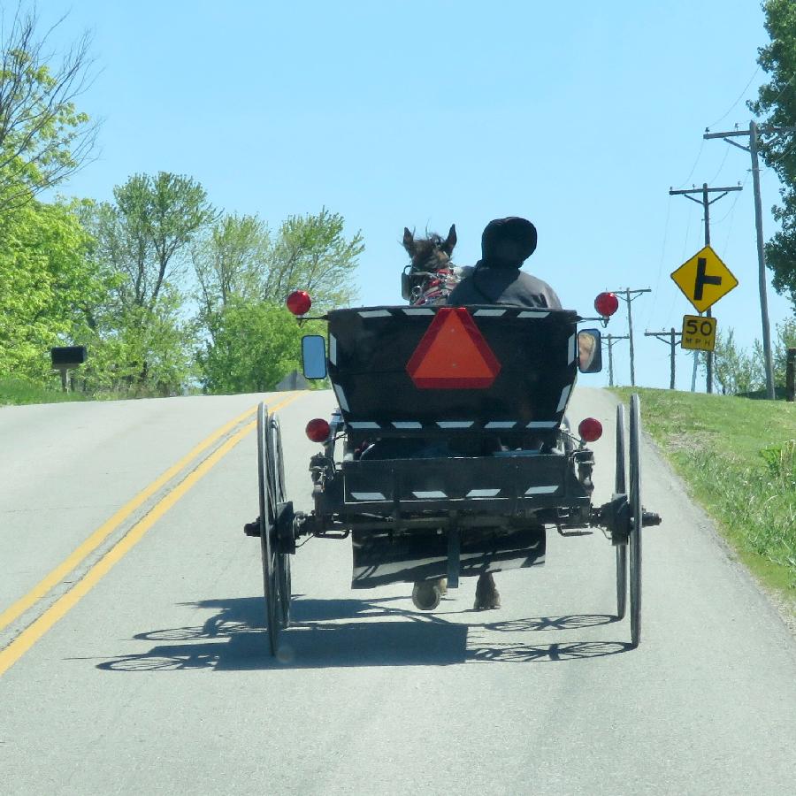 Traveling the Country Roads in Jamesport, Missouri 