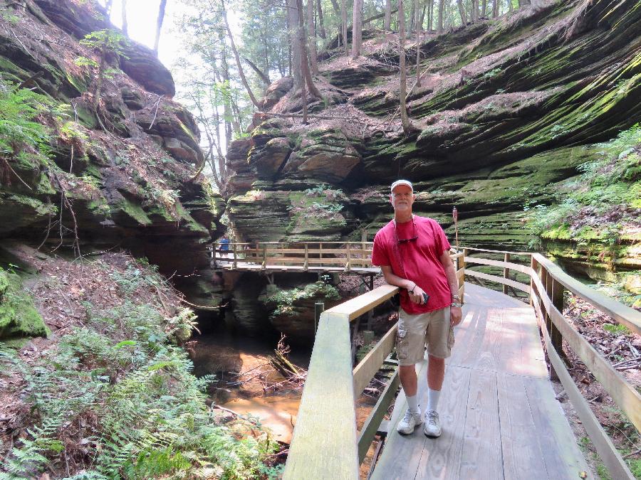 Exploring Witches Gulch on the Wisconsin Dells Upper Canyon Boat Tour