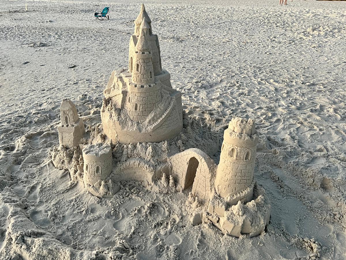 Sandy White Castle on Florida's Gulf Coast