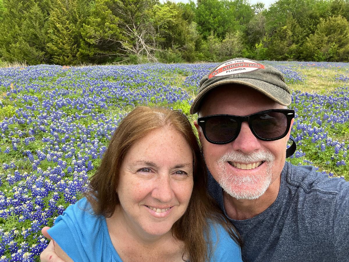All Smiles Surrounded by the Ennis Bluebonnets