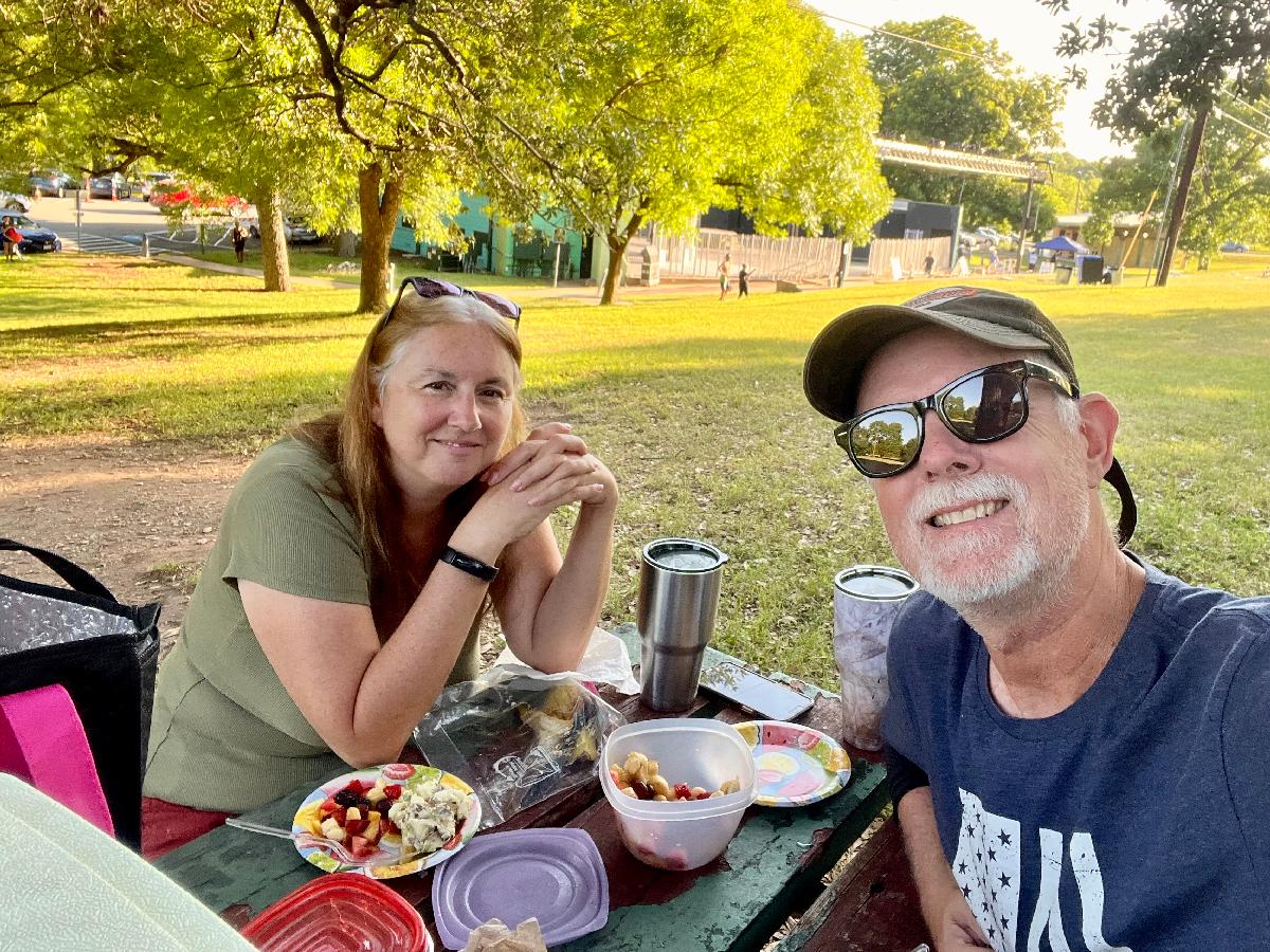 Picnic and "Newsies" at Zilker Hillside Theater 