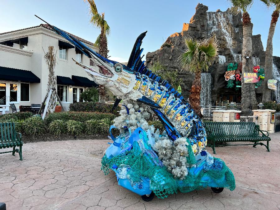 Washed Ashore's Blue Marlin Created from Marine Debris 
