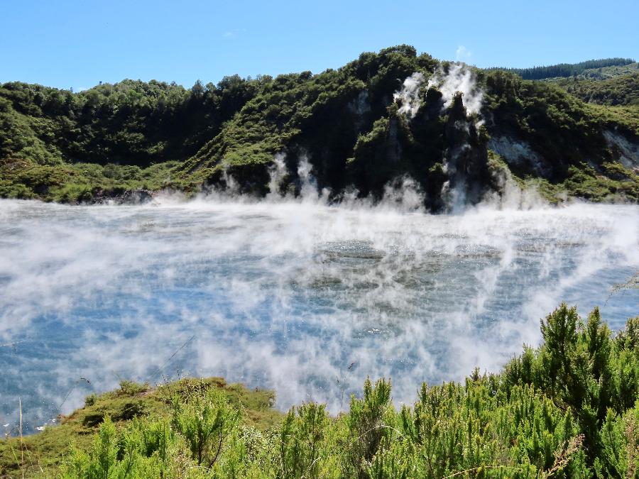 Watch the Water Steam at Frying Pan Lake!