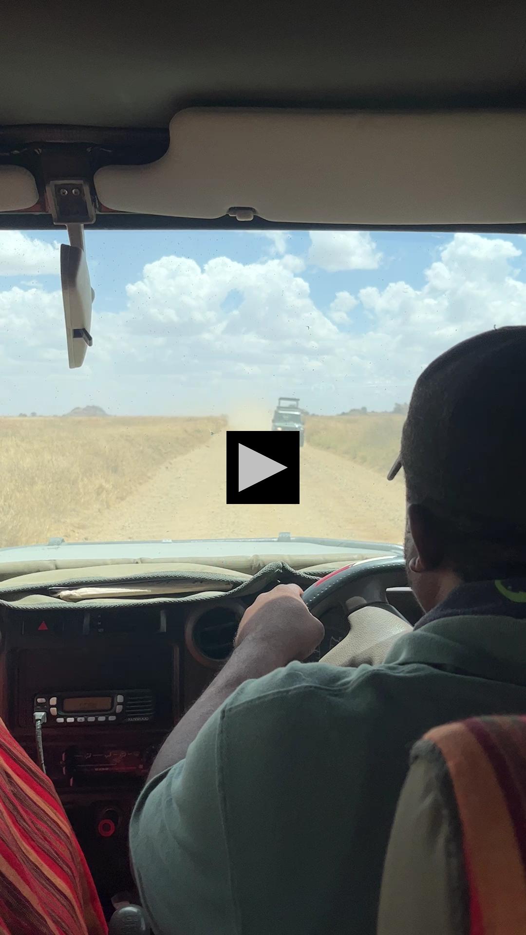 Driving Along "Free Massage Road" in Serengeti NP