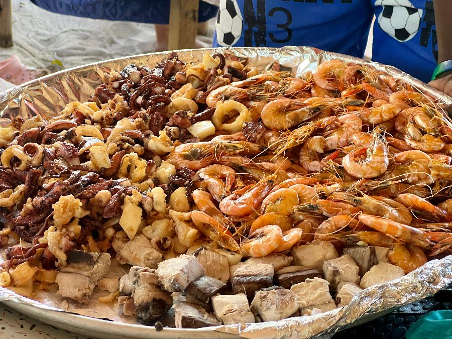 Lobster, Calamari, Fish, Octopus and Prawns - What a Meal!