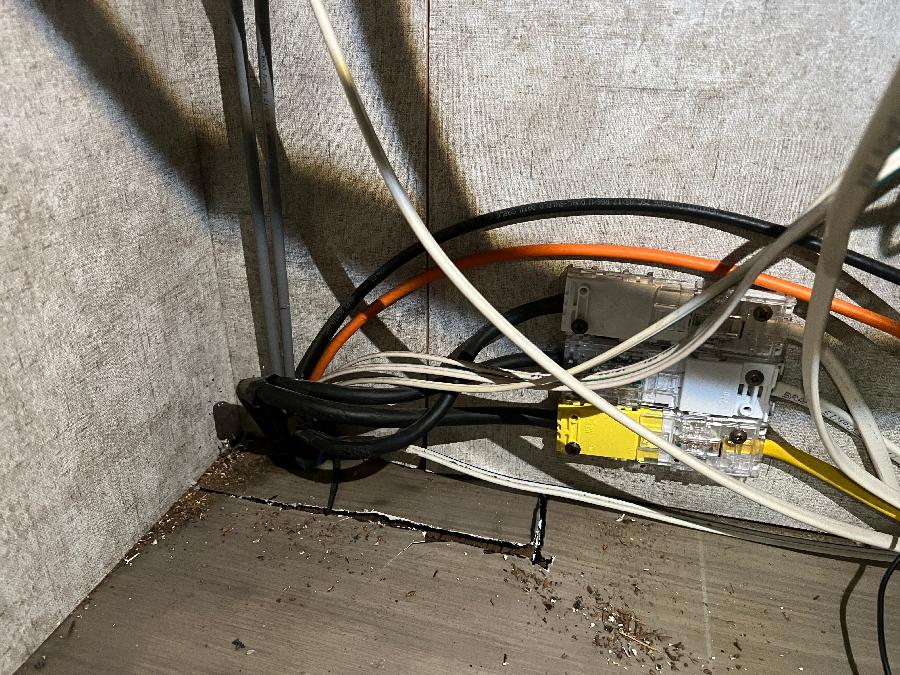 Floor Corner with Wiring