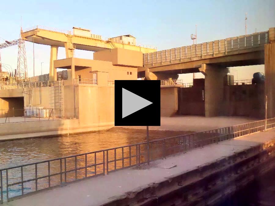 Passing Through Esna Lock Between Luxor and Aswan