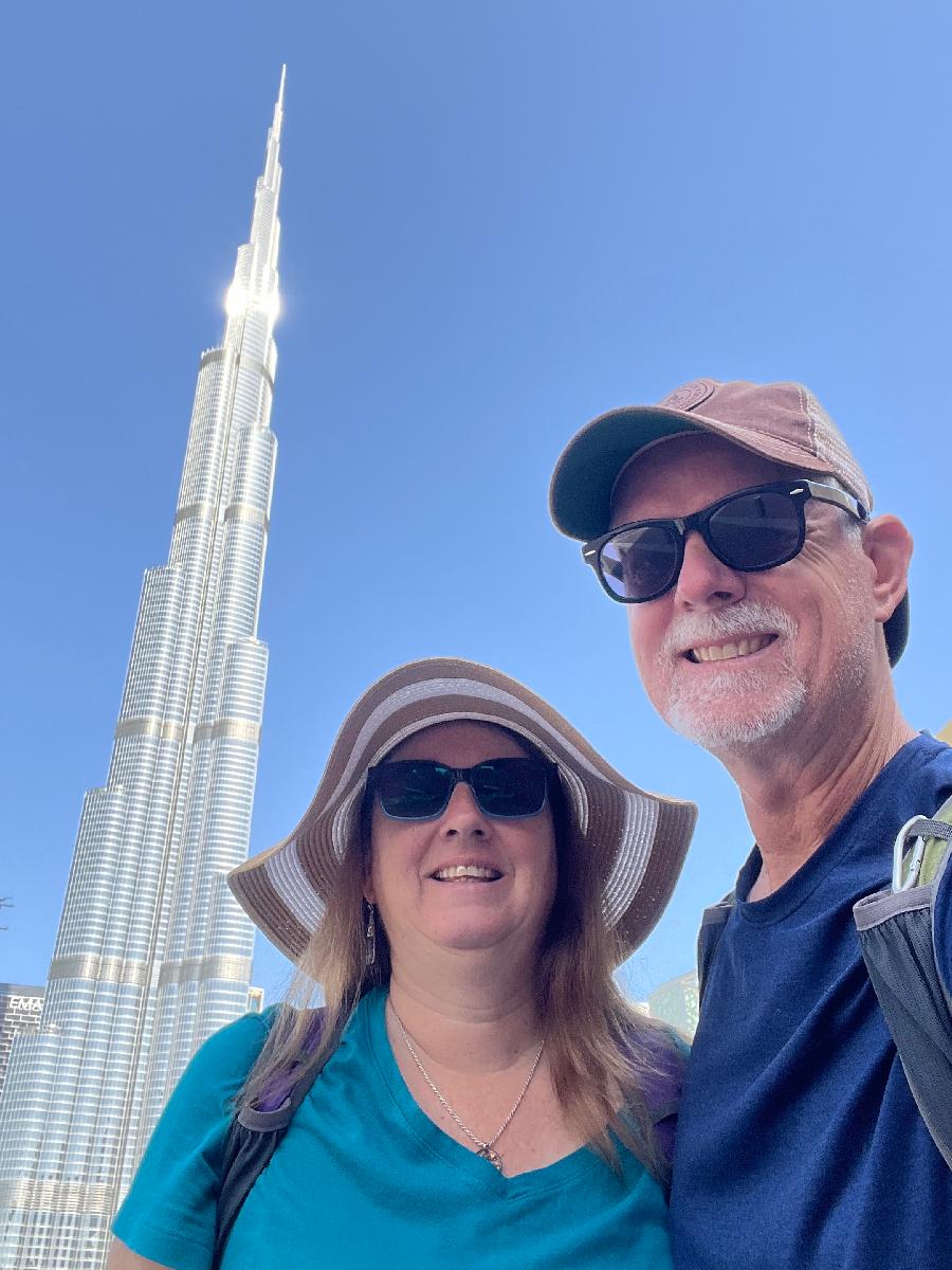 Outside Dubai's Burj Kalifa, the World's Tallest Building