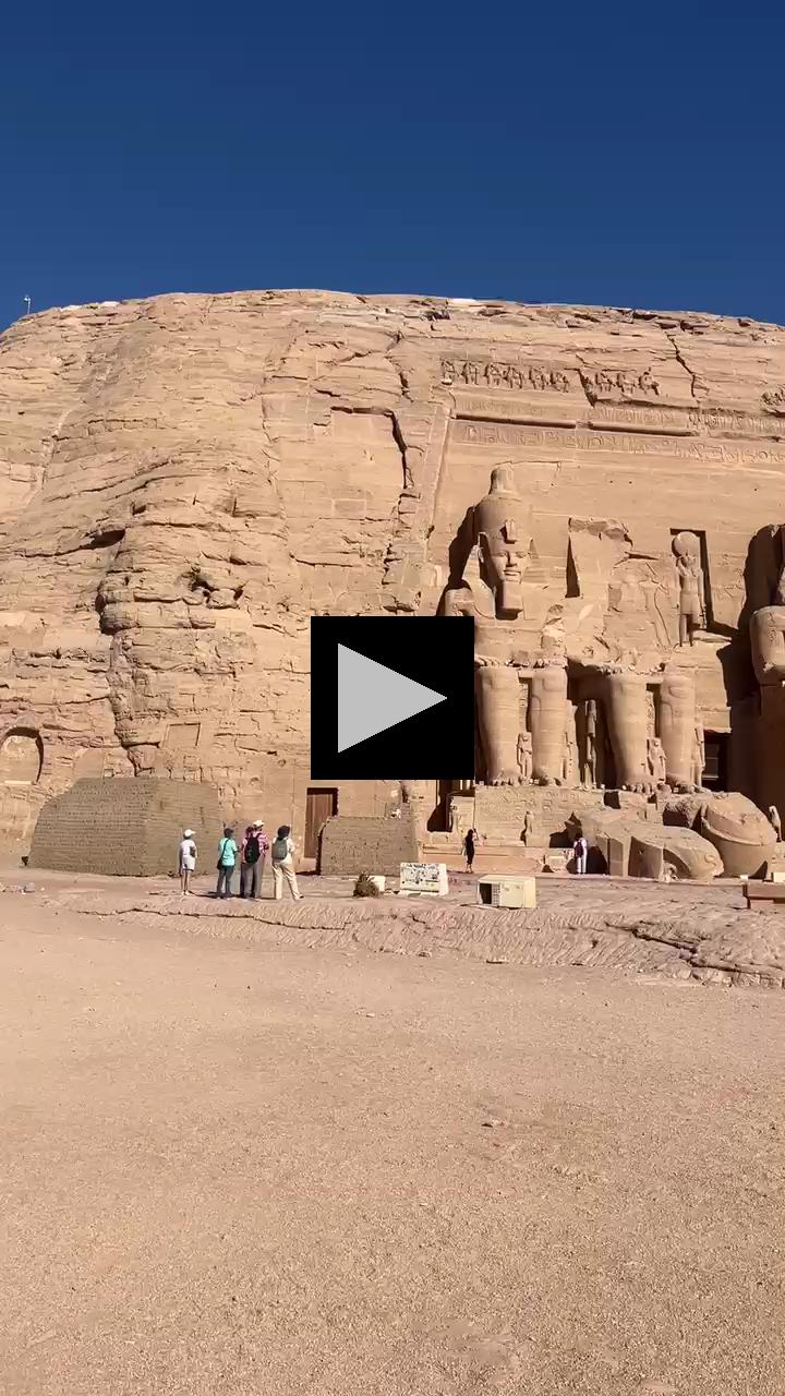 Approaching the Great Temple at Abu Simbel