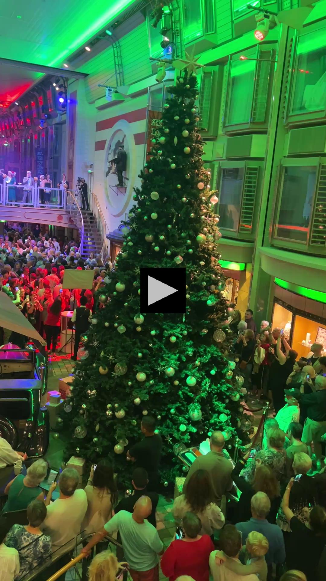 Lighting of the Christmas Tree on Adventure of the Seas