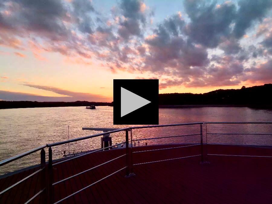 Pass Through a Lock on the Danube River