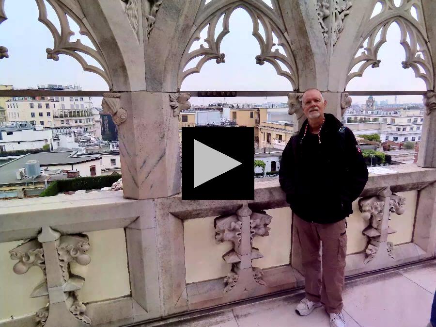 Bird's Eye View from the Terraces atop Milan's Duomo