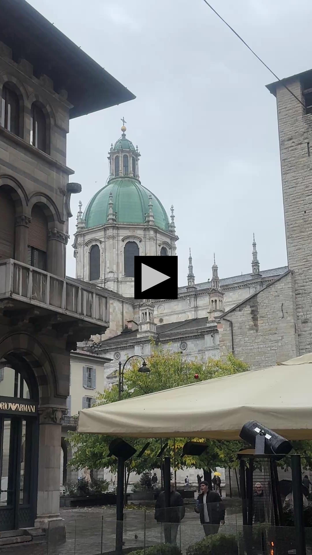 Look High Up in Como Sky to Find Dome of Duomo!