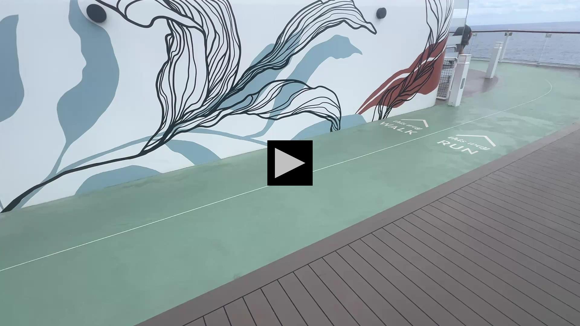 Celebrity Ascent's 2-Lane, 2-Deck Walking and Jogging Track