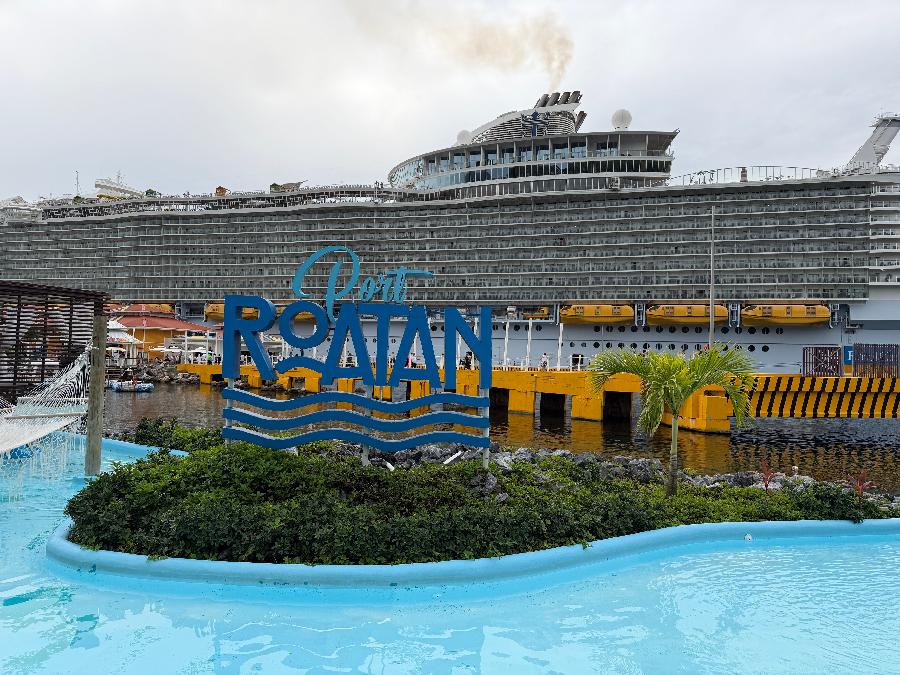 Royal Caribbean's Harmony of the Seas Docked at Roatan