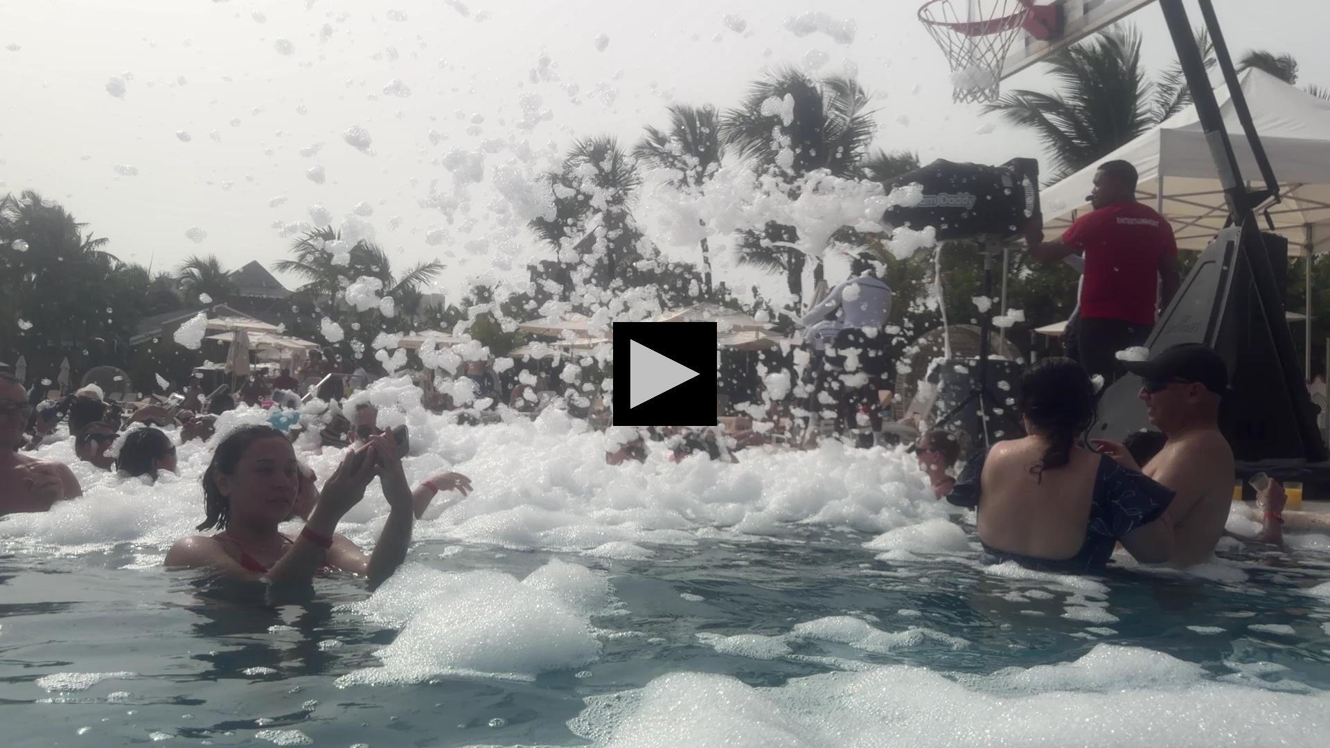 Afternoon Foam Pool Party at Bahia Principe Escape Ambar