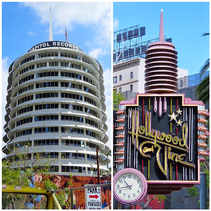 Capitol Records (L) & Hollywood & Vine (R)