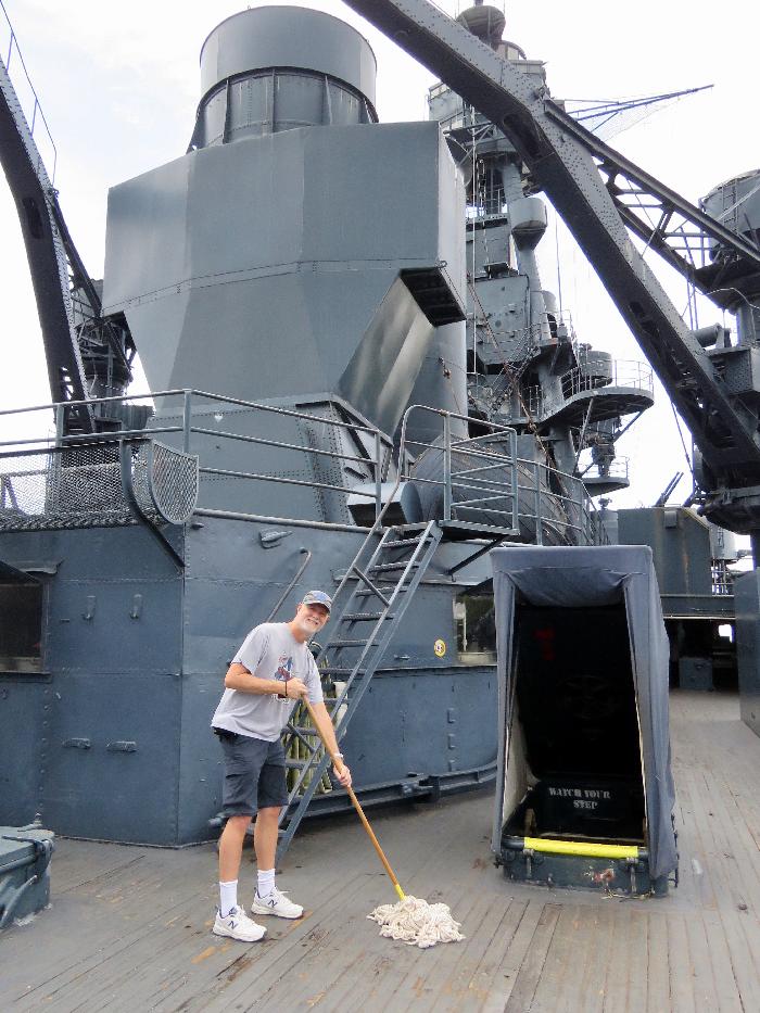 Swabbing the Deck of Battleship Texas