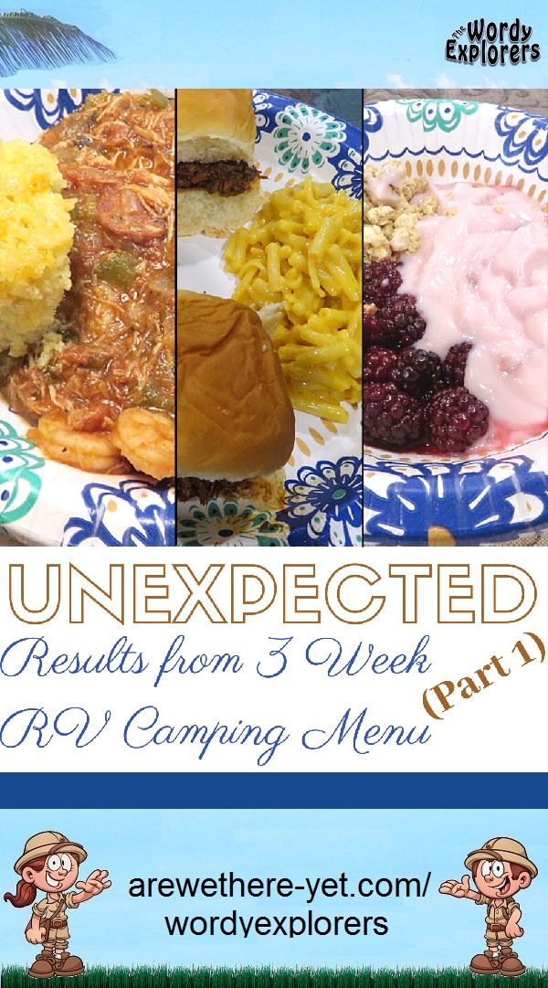 Unexpected Results from 3 Week RV Camping Menu (Part 1)