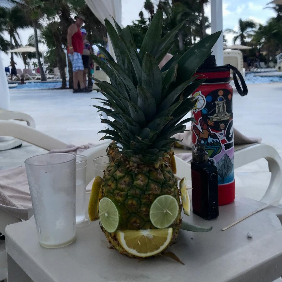 Specialty Drink in a Pineapple Cup