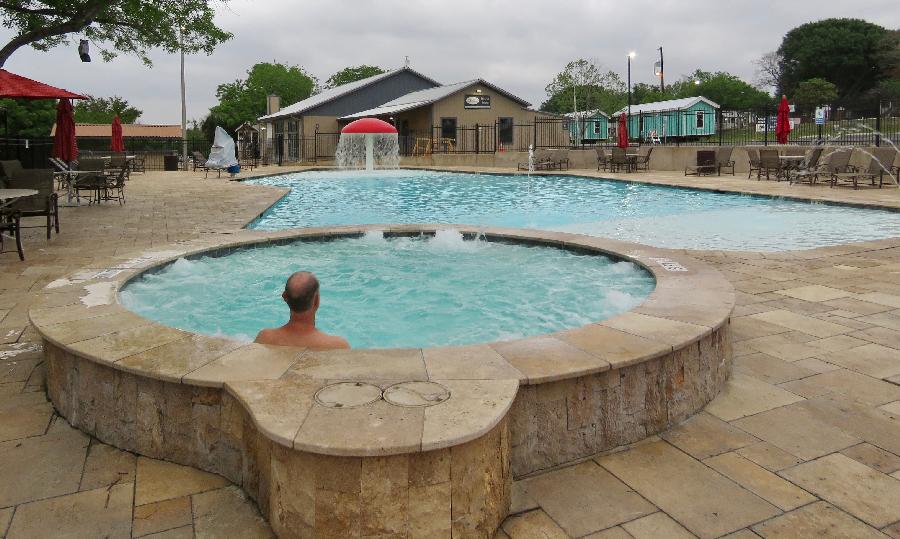 Relaxing at Hill Country Cottages & RV Resort