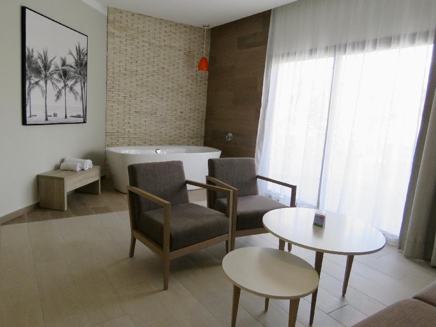 Corner Suite Bath Tub and Living Area at Luxury Ambar