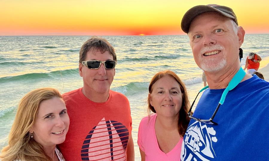 Sunset with Friends in Panama City Beach