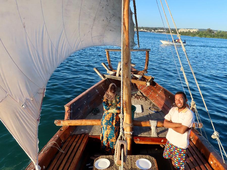 Aiysha and Said (Our Guide and Driver) on our Final Night Sunset Sail